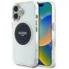 Image de Guess Classic Logo - iPhone 16 Hoesje - MagSafe - Zwart - IML Metaal
