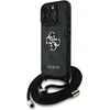 Image de Guess 4G Big Logo Crossbody Serie - iPhone 16 Pro Hoesje - Zwart - Functioneel Schouderriem