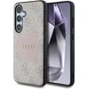 Image de Guess 4G Ring Cirkel Logo Hoesje Geschikt voor Samsung Galaxy S25 Plus - Back Cover Compatibel met MagSafe / Qi2 - Roze