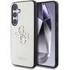 Image de Guess 4G Metal Logo Saffiano Backcover geschikt voor Samsung Galaxy S25 - Beige