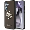 Image de Guess 4G Metal Logo Saffiano Backcover geschikt voor Samsung Galaxy S25 - Bruin