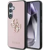 Image de Guess 4G Metal Logo Saffiano Backcover geschikt voor Samsung Galaxy S25 - Roze