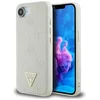 Image de Guess Grained Hot Stamp Peony Triangle Logo - iPhone 16e Hoesje - MagSafe - Beige