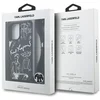 Image de Karl Lagerfeld Backcase hoesje geschikt voor iPhone 16 - Effen Zwart - Kunstleer