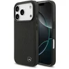 Image de Mercedes-Benz Back Cover - iPhone 17 Pro - Zwart - Genuine Leather - Magsafe - Large Laurel Leaf