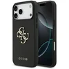 Image de Guess Back Cover - iPhone 17 Pro - Zwart - Saffiano-textuur - Goud Logo