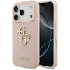Image de Guess Back Cover - iPhone 17 Pro - Roze - Reliëf Lederlook - Goudlogo