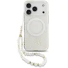 Image de Guess IML Flowers Allover geschikt voor iPhone 17 Pro hoesje - MagSafe compatibel en Koord - Wit