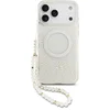 Image de Guess IML Flowers Allover geschikt voor iPhone 17 Pro Max hoesje - MagSafe compatibel en Koord - Wit