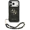 Image de Guess 4G Metal Logo geschikt voor iPhone 17 Pro hoesje - Met Polskoord - Zwart