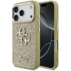 Image de Guess PU Fixed Glitter 4G Metal Frame Backcover - Geschikt voor iPhone 17 Pro - Goud