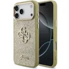 Image de Guess PU Fixed Glitter 4G Metal Frame Backcover - Geschikt voor iPhone 17 Pro Max - Goud