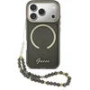 Image de Guess IML Glitter Script Backcover met Koord - Geschikt voor iPhone 17 Pro - MagSafe Compatibel - Zwart