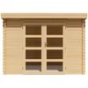 Image de Vente-unique Tuinhuisje van autoclaaf behandeld hout van 8,8 m², dikte 28 mm - LOTAVI