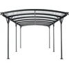Image de Vente-unique Zelfdragende enkele carport pergola van aluminium - 1 auto - 15,15 m² - Antracietgrijs - BARESA