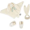 Image de Kaloo Lapinoo - Mijn Eerste Cadeauset Crème - De Set Is Het Perfecte Geboortecadeau Voor Baby's - Bestaat Uit Een Konijn Knuffeldoekje, Een Bijtring En Crèmekleurige Slofjes - In Een Mooie Geschenkdoos