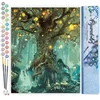 Image de Figured'Art Schilderen op Nummer Volwassenen canvas Sprookjesboom - Handwerk acrylverf Kit DIY Compleet - 40x50cm zonder frame