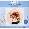 Image de Figured'Art Punch Needle Kit voor Volwassenen en Kinderen - Meisje met de Parel - Perfect voor Beginners. Compleet klaar-om-te-borduren set, maat 20x20 cm met ronde frame