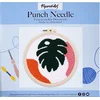 Image de Figured'Art Punch Needle Kit voor Volwassenen en Kinderen - Groot groen blad - Perfect voor Beginners. Compleet klaar-om-te-borduren set, maat 20x20 cm met ronde frame