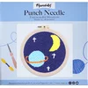 Image de Figured'Art Punch Needle Kit voor Volwassenen en Kinderen - Saturnus hemel - Perfect voor Beginners. Compleet klaar-om-te-borduren set, maat 20x20 cm met ronde frame