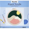 Image de Figured'Art Punch Needle Kit voor Volwassenen en Kinderen - Bergtoppen - Perfect voor Beginners. Compleet klaar-om-te-borduren set, maat 20x20 cm met ronde frame