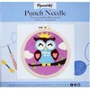 Image de Figured'Art Punch Needle Kit voor Volwassenen en Kinderen - Slaperige Uil - Perfect voor Beginners. Compleet klaar-om-te-borduren set, maat 20x20 cm met ronde frame