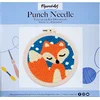 Image de Figured'Art Punch Needle Kit voor Volwassenen en Kinderen - Vos in de Sneeuw - Perfect voor Beginners. Compleet klaar-om-te-borduren set, maat 20x20 cm met ronde frame