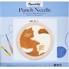Image de Figured'Art Punch Needle Kit voor Volwassenen en Kinderen - Katten - Perfect voor Beginners. Compleet klaar-om-te-borduren set, maat 20x20 cm met ronde frame