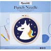 Image de Figured'Art Punch Needle Kit voor Volwassenen en Kinderen - Eenhoorn - Perfect voor Beginners. Compleet klaar-om-te-borduren set, maat 20x20 cm met ronde frame