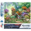 Image de Figured'Art Diamond Painting set Volwassenen 40x50 cm Fietsen en bloemen - 5D DIY Art full drill vierkante diamant - Opgerold canvas