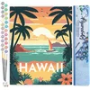 Image de Figured'Art Schilderen op Nummer Volwassenen canvas Reisposter Hawaï- Handwerk acrylverf Kit DIY Compleet - 40x50cm zonder frame