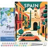 Image de Figured'Art Schilderen op Nummer Volwassenen met lijst Reisposter Sevilla- Handwerk acrylverf Kit DIY Compleet - 40x50cm Canvas al ingelijst