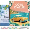 Image de Figured'Art Schilderen op Nummer Volwassenen met lijst Reisposter Côte d'Azur- Handwerk acrylverf Kit DIY Compleet - 40x50cm Canvas al ingelijst