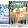 Image de Figured'Art Schilderen op Nummer Volwassenen met lijst Reisposter Londen II- Handwerk acrylverf Kit DIY Compleet - 40x50cm Canvas al ingelijst