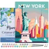 Image de Figured'Art Schilderen op Nummer Volwassenen met lijst Reisposter New York- Handwerk acrylverf Kit DIY Compleet - 40x50cm Canvas al ingelijst