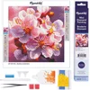 Image de Figured'Art Mini Diamond Painting set Volwassenen 25x25 cm Kersenbloesem Bloei - 5D DIY Art full drill ronde diamant - Opgerold canvas