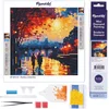 Image de Figured'Art Mini Diamond Painting set Volwassenen 25x25 cm Romantische Nacht - 5D DIY Art full drill ronde diamant - Opgerold canvas