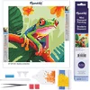 Image de Figured'Art Mini Diamond Painting set Volwassenen 25x25 cm Tropische Roodogige Boomkikker - 5D DIY Art full drill ronde diamant - Opgerold canvas