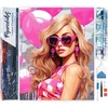 Image de Figured'Art Diamond Painting set Volwassenen 40x50 cm Roze Ballonnen en de Diva - 5D DIY Art full drill vierkante diamant - Opgerold canvas