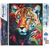 Image de Figured'Art Diamond Painting set Volwassenen 40x50 cm Kleurrijke Abstracte Luipaard - 5D DIY Art full drill vierkante diamant - Opgerold canvas