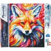 Image de Figured'Art Diamond Painting set Volwassenen 40x50 cm Kleurrijke Abstracte Vos - 5D DIY Art full drill vierkante diamant - Opgerold canvas