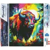 Image de Figured'Art Diamond Painting set Volwassenen 40x50 cm Kleurrijke Abstracte Bison - 5D DIY Art full drill vierkante diamant - Opgerold canvas