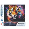 Image de Figured'Art Diamond Painting set Volwassenen 40x50 cm Kleurrijke Abstracte Tijger - 5D DIY Art full drill vierkante diamant - Opgerold canvas