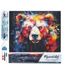 Image de Figured'Art Diamond Painting set Volwassenen 40x50 cm Kleurrijke Abstracte Beer - 5D DIY Art full drill vierkante diamant - Opgerold canvas