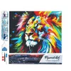 Image de Figured'Art Diamond Painting set Volwassenen 40x50 cm Kleurrijke Abstracte Leeuw - 5D DIY Art full drill vierkante diamant - Opgerold canvas