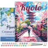 Image de Figured'Art Schilderen op Nummer Volwassenen met lijst Reisposter Kyoto in Bloei - Handwerk acrylverf Kit DIY Compleet - 40x50cm Canvas al ingelijst