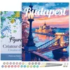 Image de Figured'Art Schilderen op Nummer Volwassenen met lijst Reisposter Boedapest bij Schemering - Handwerk acrylverf Kit DIY Compleet - 40x50cm Canvas al ingelijst