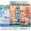 Image de Figured'Art Schilderen op Nummer Volwassenen met lijst Reisposter Amsterdam in Bloei - Handwerk acrylverf Kit DIY Compleet - 40x50cm Canvas al ingelijst