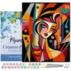Image de Figured'Art Schilderen op Nummer Volwassenen met lijst Picasso Stijl Abstracte Vrouw - Handwerk acrylverf Kit DIY Compleet - 40x50cm Canvas al ingelijst