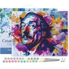 Image de Figured'Art Schilderen op Nummer Volwassenen met lijst Snor Straatkunst - Handwerk acrylverf Kit DIY Compleet - 40x50cm Canvas al ingelijst